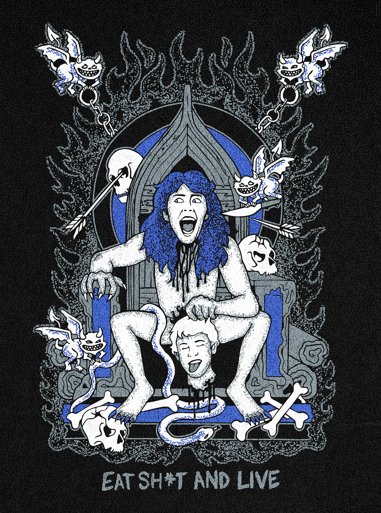 Angela of Rock: Black black branding design drawing grain grainy graphic design guitar hero horror illustration illustrator logo paper photoshop procreate ryan bromm sketch sketchy ui vector