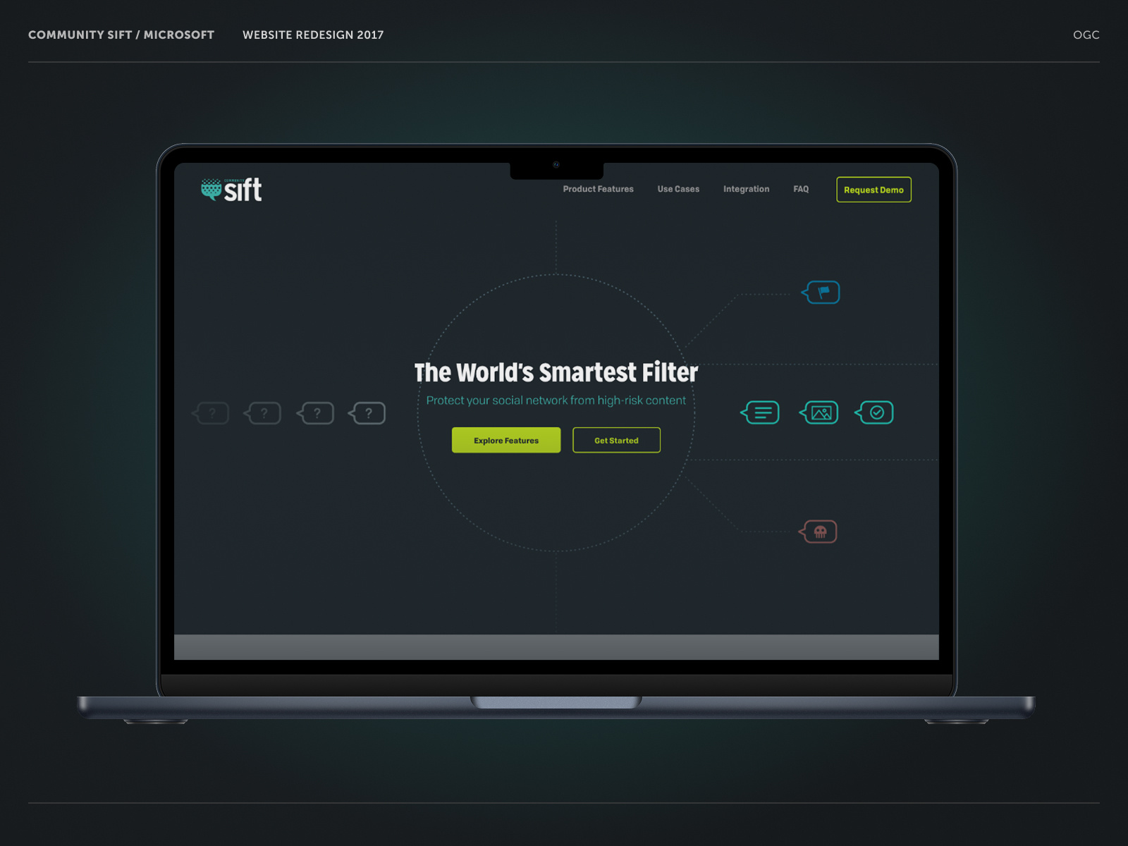 AI Chat Filter Website branding infographics style guides ui website design