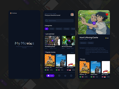 My Movies App - Mobile Version app film mobile ui movies ui