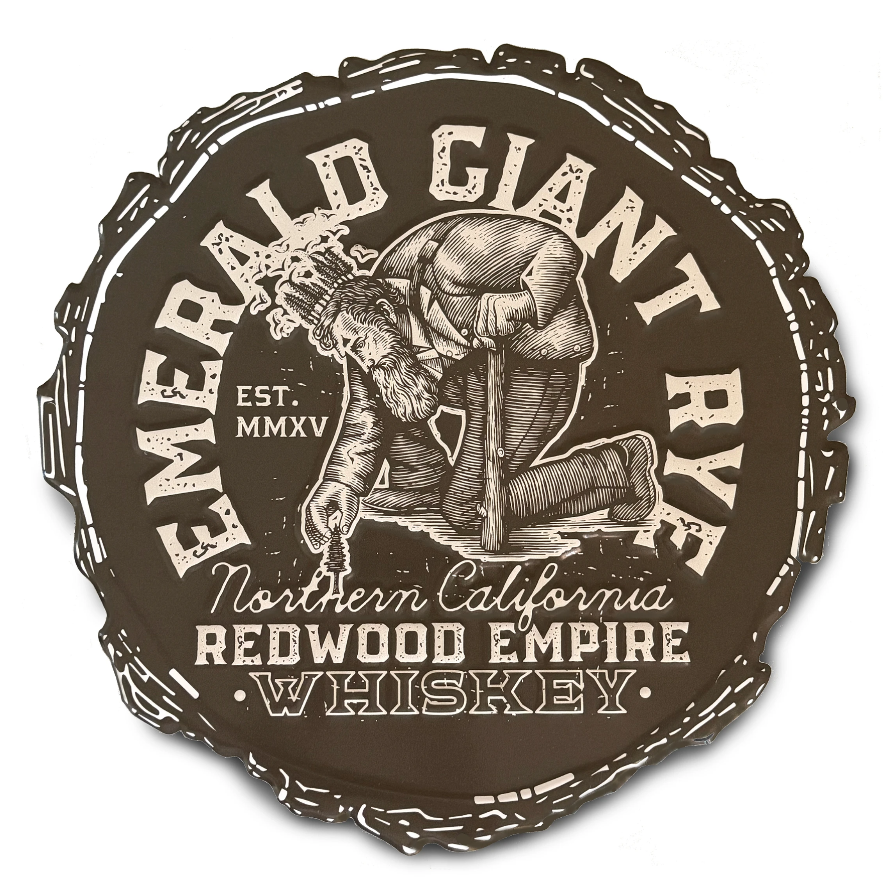 "Emerald Giant" illustration created by Steven Noble artwork branding design engraving etching illustration ink line art logo scratchboard steven noble woodcut