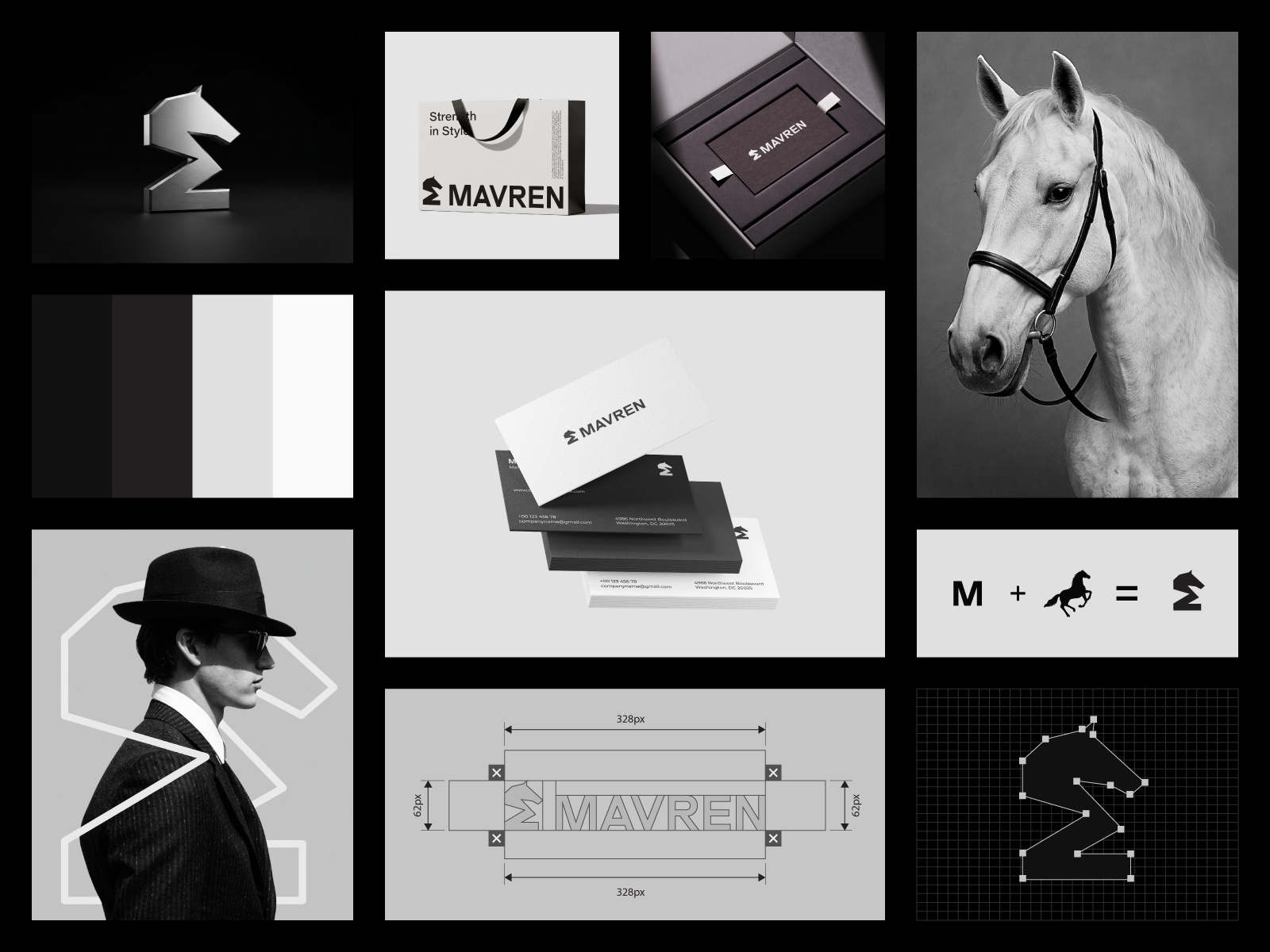 MAVREN — Brand Identity (Fashion & Apparel) brandidentity branding clothingbranding clothinglogo custombranding design dribbbleservice fashionbranding fashionlogo horselogo icon identity logo logo design logos luxurylogo new logo unusedlogo