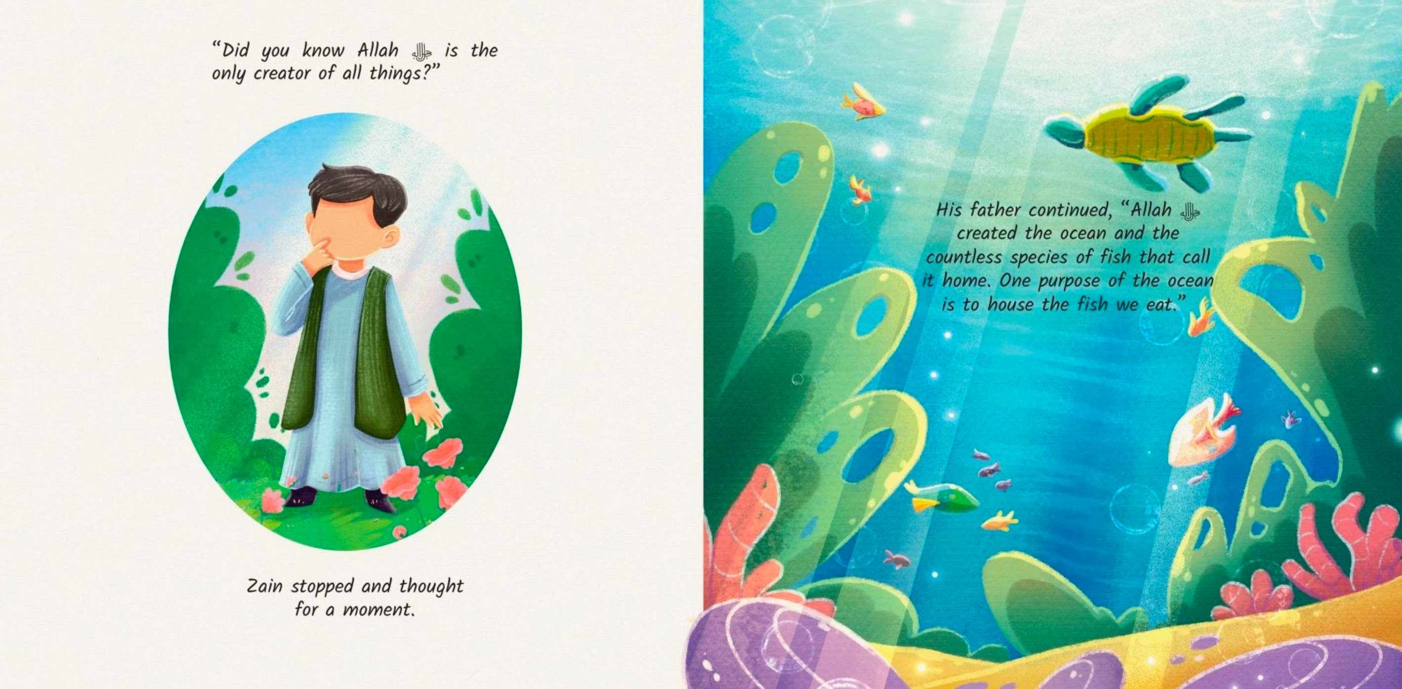 Islamic Children's Book Illustration and Design art character design children illustration design illustration kid art procreate raster illustration