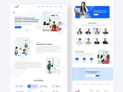Conference and Exhibition Website clean conference education event medical website seminar speakers ui uidesign ux uxdesign website design workshop