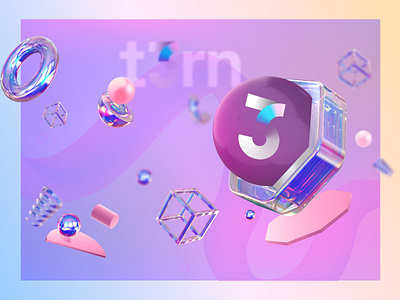 3D Style - t3rn token banner 3d graphic design illustration logo vector