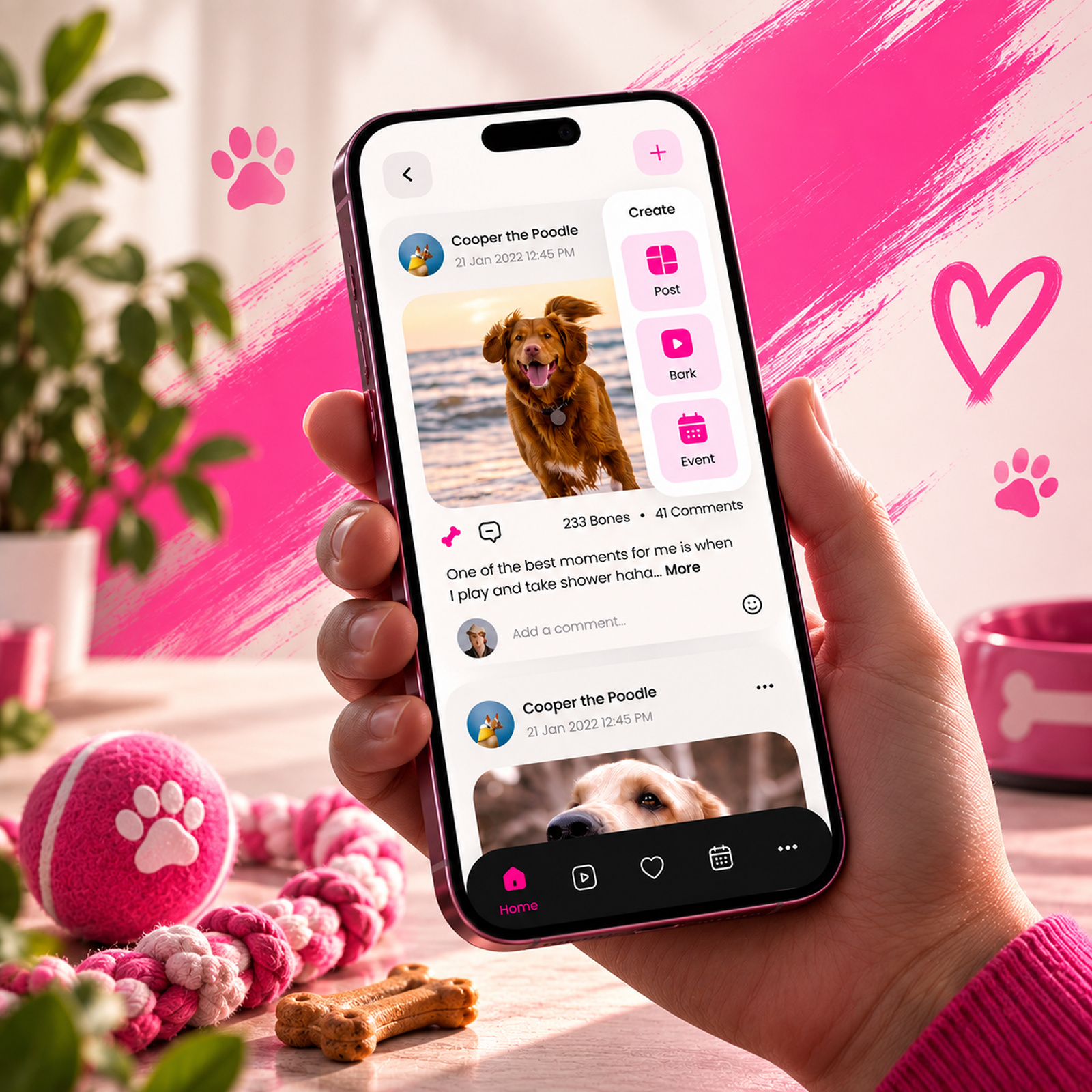 PawMatch — Dog Social & Matchmaking App UI/UX | Apptechies app design dog app dog dating app dog lovers dog matchmaking dog social network interaction design ios app mobile app mobile app design mobile ui pet app pet care app pet social network pet tech product design social media app ui design ui ux ux design