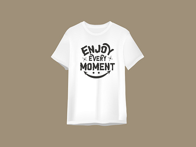 Enjoy Every moment | Vintage style | Typography custom custom t shirt design graphic design shirt t shirtdesign typography typography design vector