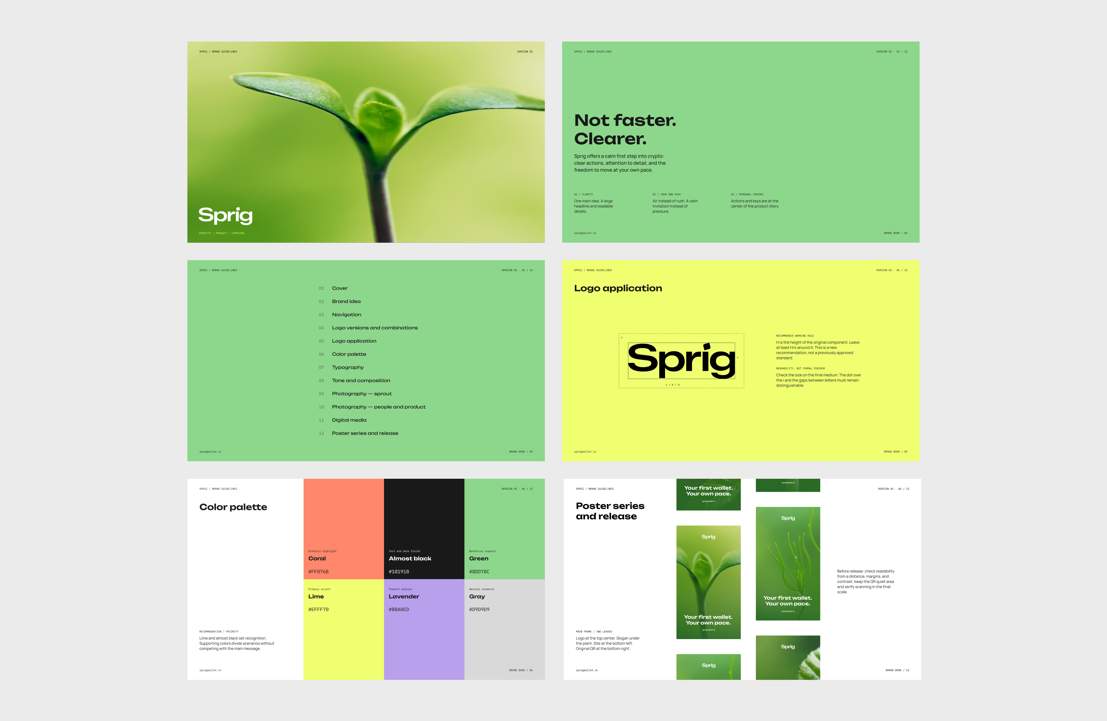 Sprig Crypto Wallet branding gui guidelines logo