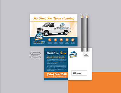 Cleaning Service Company Postcard Design branding design brochure carpet clean cleaning clean design cleaning company cleaning service corporate design design floor flyer flyer design glass clean graphic design industrail industry logo maintance postcard postcard design