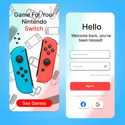 Nintendo App Design appdesign designappforandroid designappforiphone gameapp gamingappdesign nintendoappdesign uiinspirationdesign uiuxdesign uniquedesignapp uniquegamingdesignapp