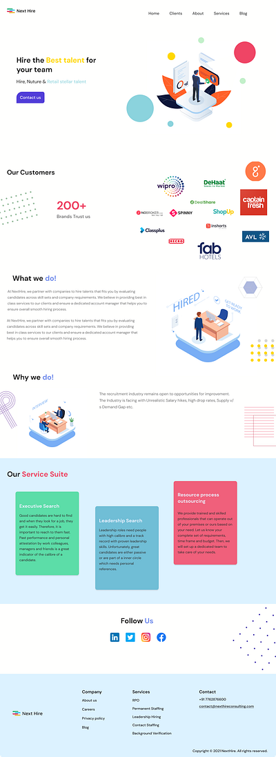 Landing page UX design/ Web design animation ui visual design