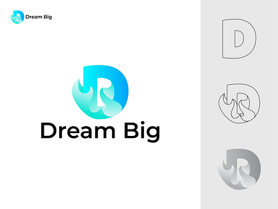 Dream-Big-Gradian-D Logo-Design Concept 3d animation branding graphic design logo motion graphics ui