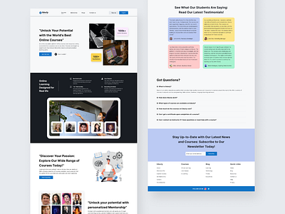 Educly: Online Learning Platform colors design illustration minimal typography uiux web