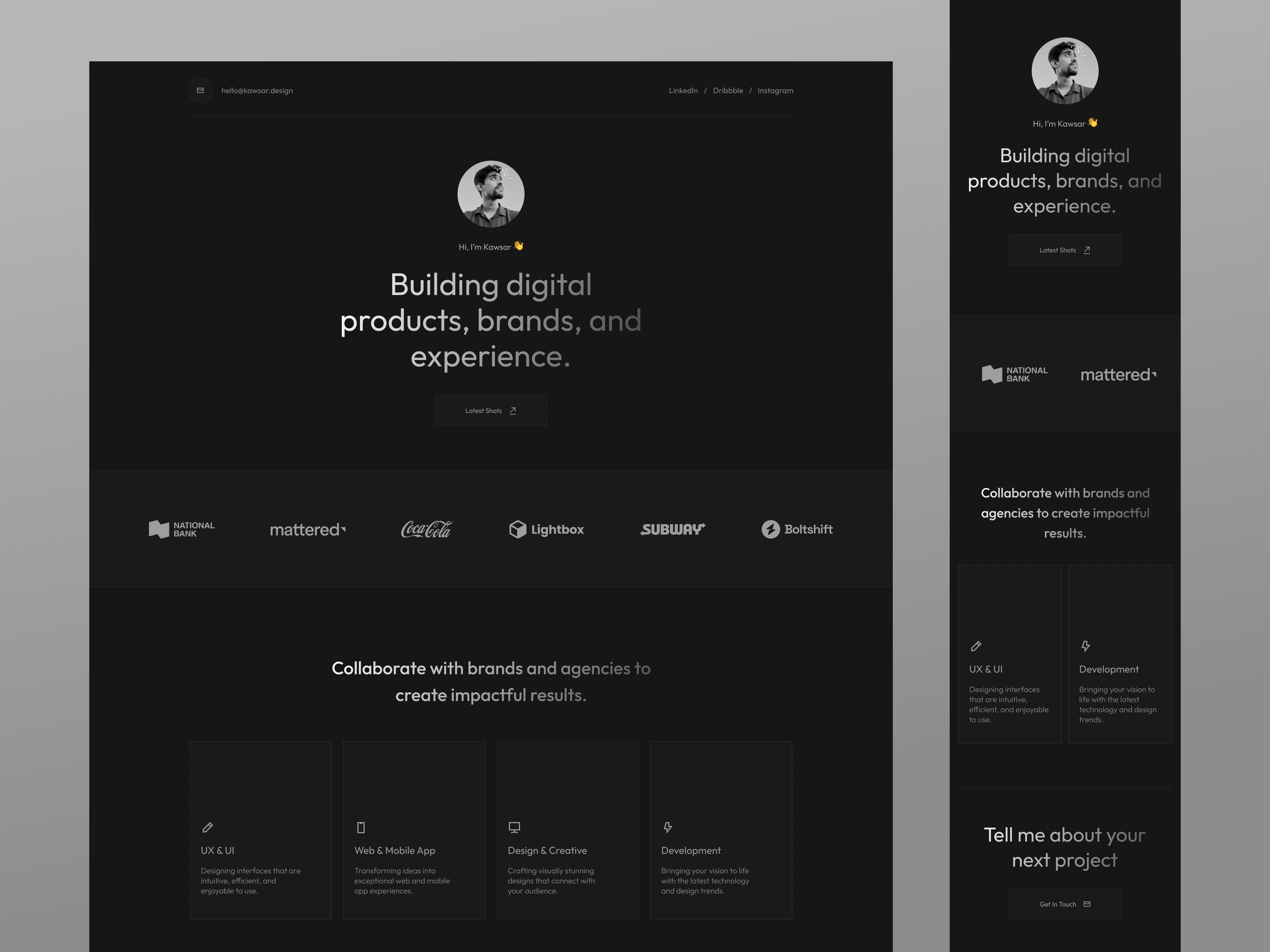 Example of Portfolio Website Design