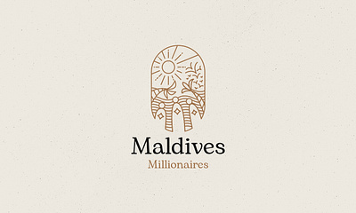 Maldives Millionaires logo design artistic logo branding golden golden logo graphic design icon logo luxury logo maldives minimal logo sea logo summer logo