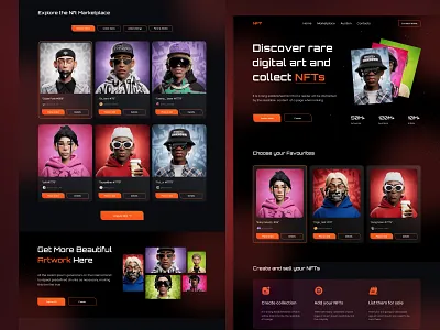 NFT Landing Page crypto landing page design graphic design landing landing page landing page design nft nft landing page nft landing page design nft marketplace nft website ui ui design ux website design