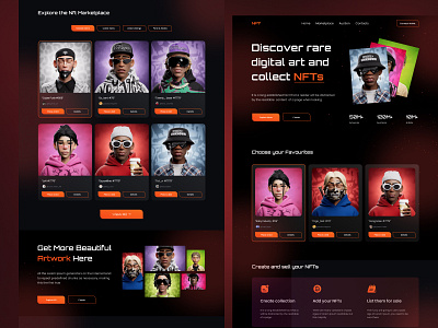 NFT Landing Page crypto landing page design graphic design landing landing page landing page design nft nft landing page nft landing page design nft marketplace nft website ui ui design ux website design