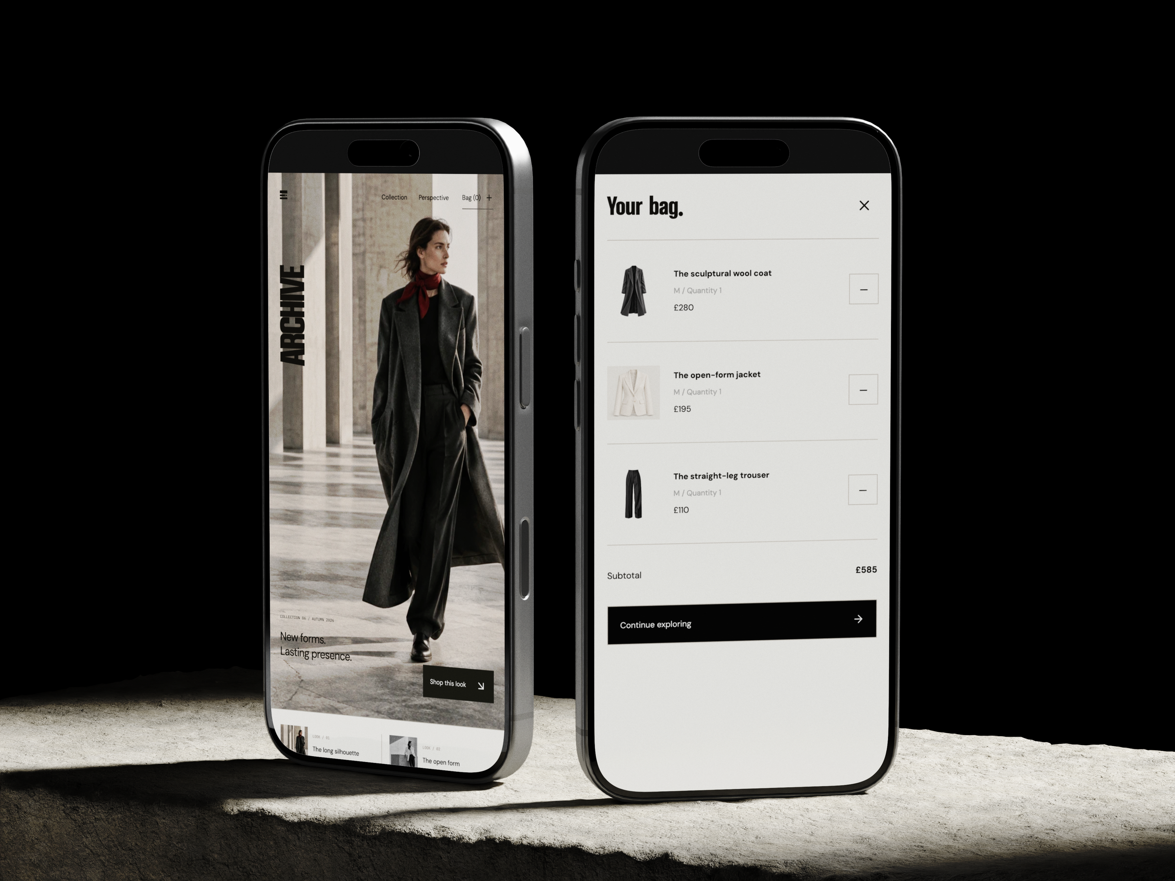 Archive | Fashion Campaign and Garment Catalogue campaign cherry red clothing collection condensed type ecommerce editorial fashion monochrome shopping