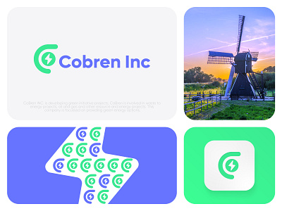 Cobren Inc-Green Energy company logo brand design brand identity branding c letter eco energy energy green logo minimal modern logo