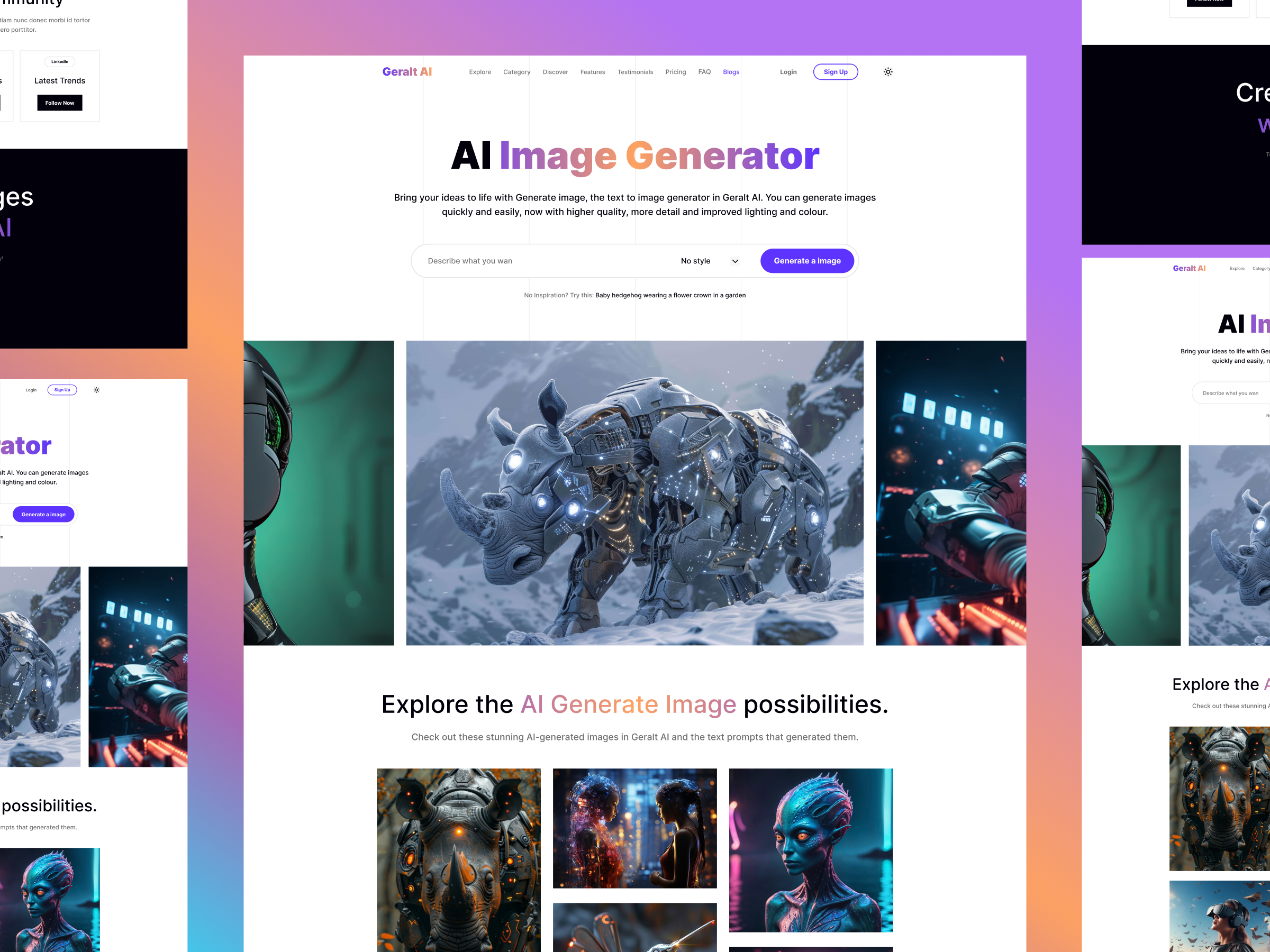 Geralt AI – AI Image Generator Website Design at your fingertips including emotions and scenarios now with higher quality print materials sharp graphics