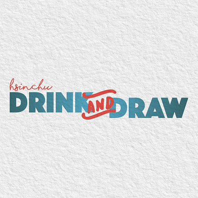 Drink and Draw meetup branding graphic design logo