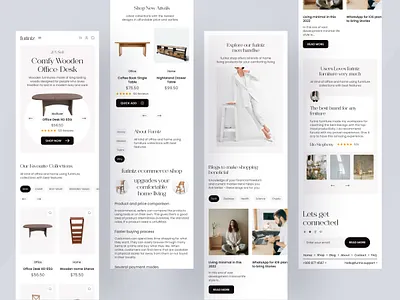 Furniture Website Mobile Responsive ecommerce website furniture landing page furniture website online shop website ui uix ux web web design web page website design