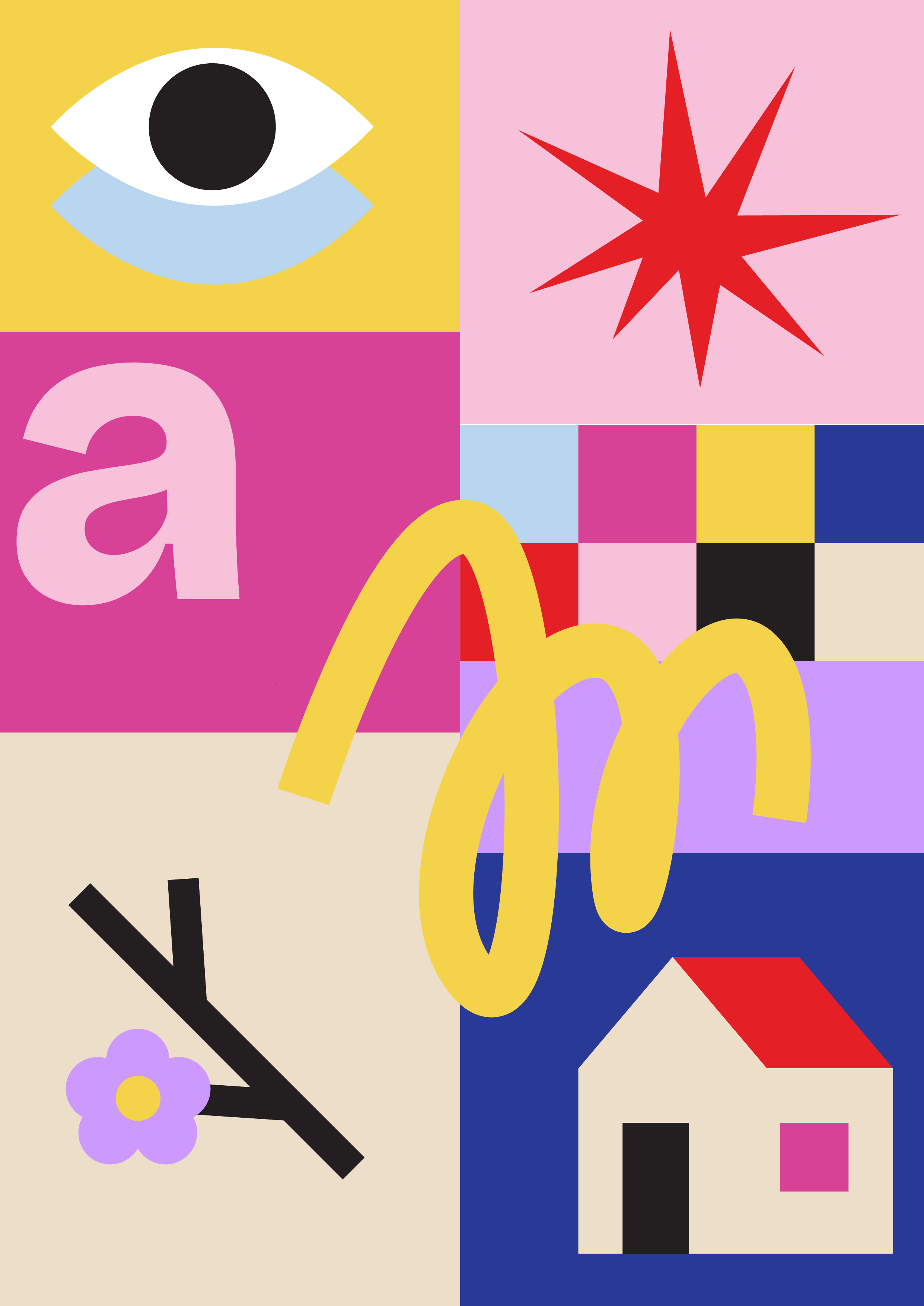 experiment with shapes and colors artwork colorpalette graphic graphic design illustration illustrator typography