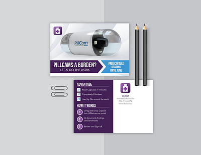 Pillcams Medicine Postcard Design brochure clinic clinic postcard corporate design design doctor doctor postcard flyer design graphic design hospital hospital postcard hospitality logo medical postcard medicine pillcams pillcams medicare pillcams medicine postcard postcard design