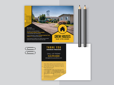 Real Estate Company Postcard Design branding design brochure corporate design creative postcard design dream house family home flyer flyer design graphic design logo luxury home modern house modern postcard mortgage postcard postcard design property sale real estate real estate postcard