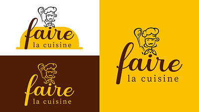 French Restaurant Logo graphic design