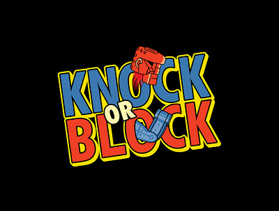 Rock'em Sock'em Knock or Block Logo Design game illustrative knock or block ko logo logo design mattel punch robots rockem sockem