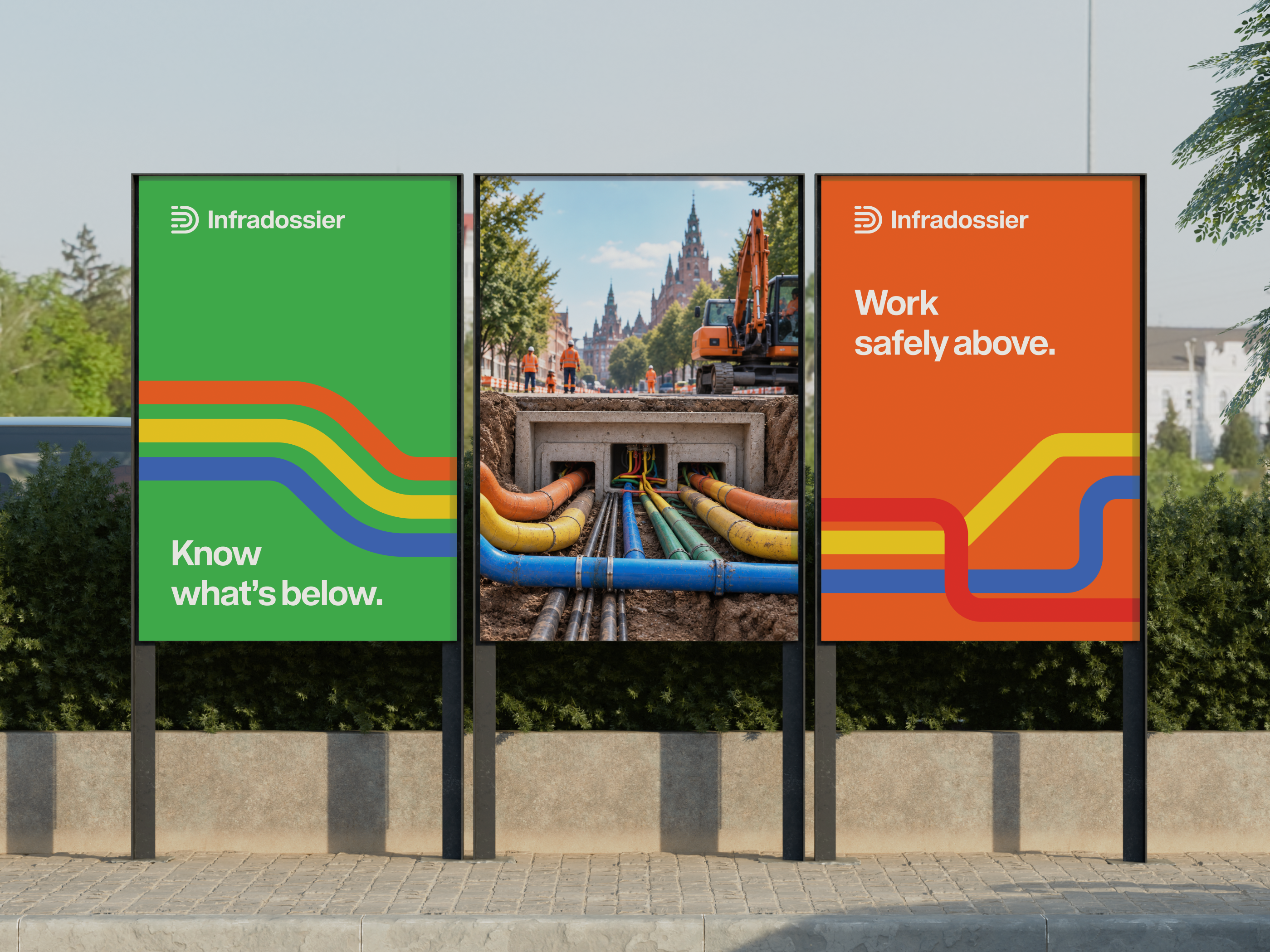 Infradossier brand identity corporate branding engineering branding engineering logo design industrial branding industrial logo design infrastructure branding logo design technology branding visual identity