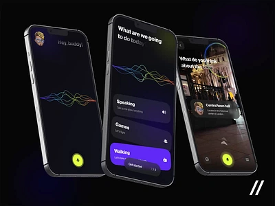 Voice assistant app android animated animation app design ios mobile mobile app mobile interface mobile ui motion motion design motion graphics online purrweb ui ux voice assistance voice assistant voice recognition