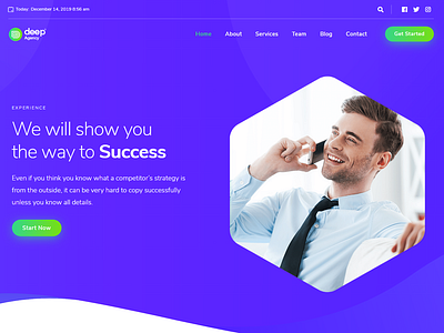 deep Agency- WordPress Website design deep elementor theme web design wordpress wp wasim akram