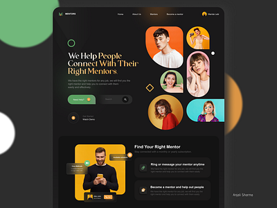 buiLD 1.0 Day 7 - Mentors Landing Page app design ui