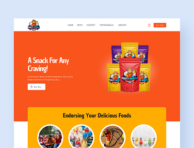 Kids Snack Shop - Landing Page design ecommerce kids kids snacks shop ui ux