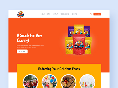 Kids Snack Shop - Landing Page design ecommerce kids kids snacks shop ui ux