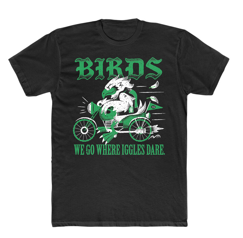 Birds shirt design and merch illustration by James Olstein eagles editorial editorial illustration fly eagles fly go birds illustration james olstein misfits texture vector