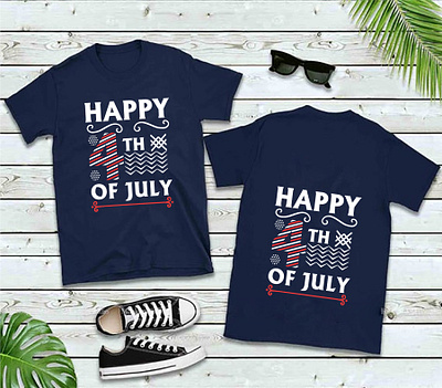 4th July T-shirt Design black typography t shirt design branding design graphic design illustrator t shirt design typography t shirt design