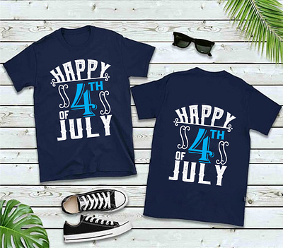 4th July T-shirt Design black typography t shirt design branding design graphic design illustrator t shirt design typography t shirt design