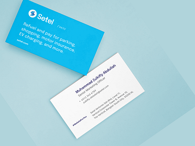 Setel Corporate Name Card design graphic design identity design logo stationery typography ux