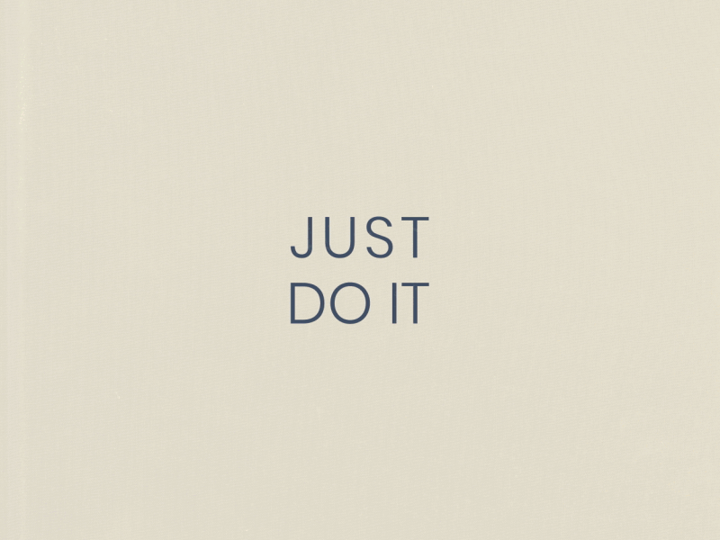 Just Do It after effect animation design graphic design illustration kinetic motion motion graphics motiontype typography vector