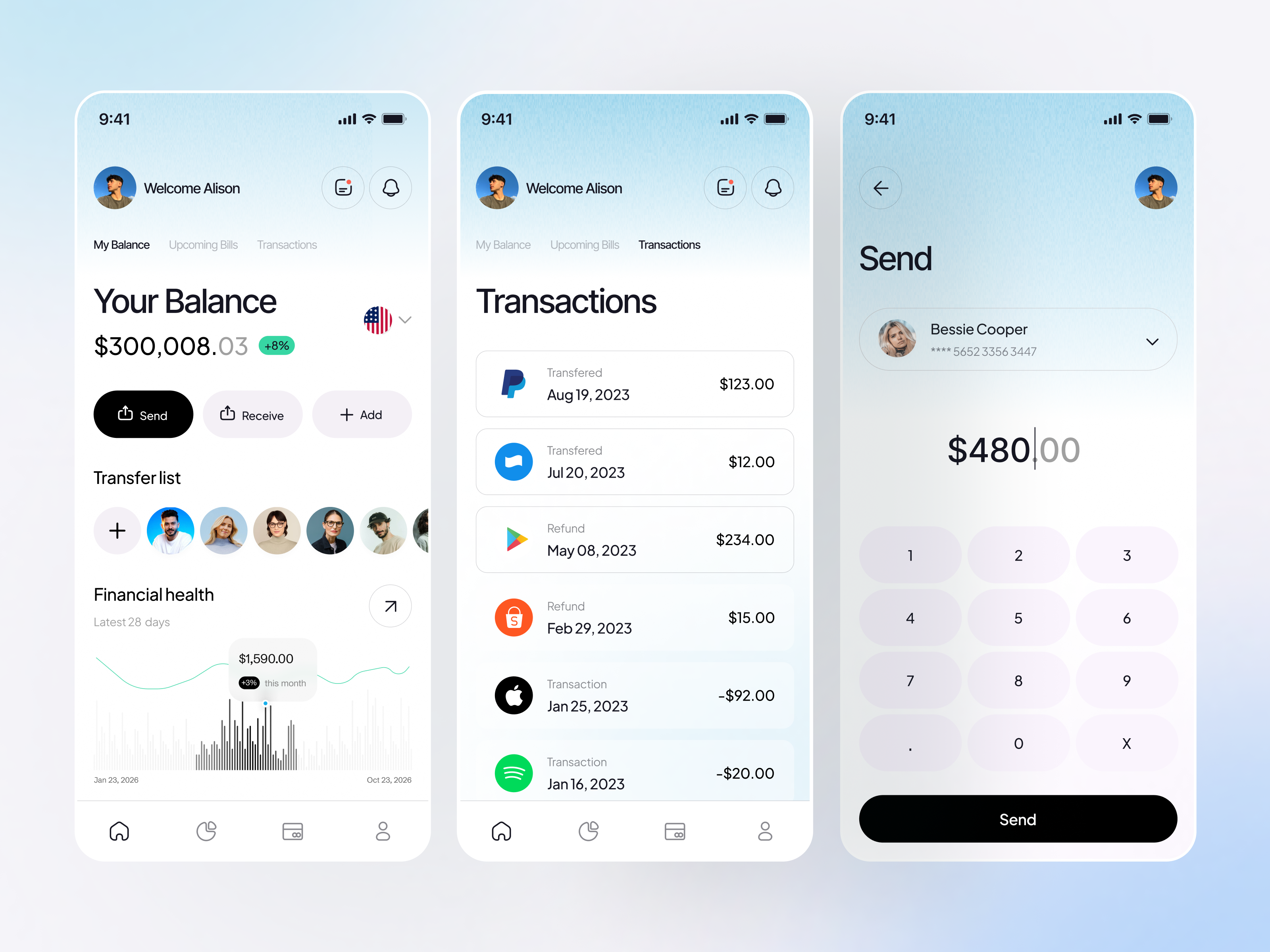 Fintech Mobile App app banking app figma design finance app finance app design financial dashboard fintech mobile app fintech ui minimal app design mobile app modern app design money management app money transaction app online money management platform payment personal finance ui uiux design web app