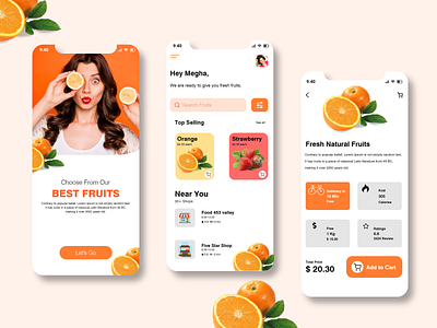 Fruit Store Design App | Freshness at Your Fingertips app design graphic design ui ux