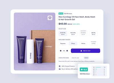 eCommerce UI Components add to cart cart clean ecommerce ecommerce website light ui product product details reviews shipping