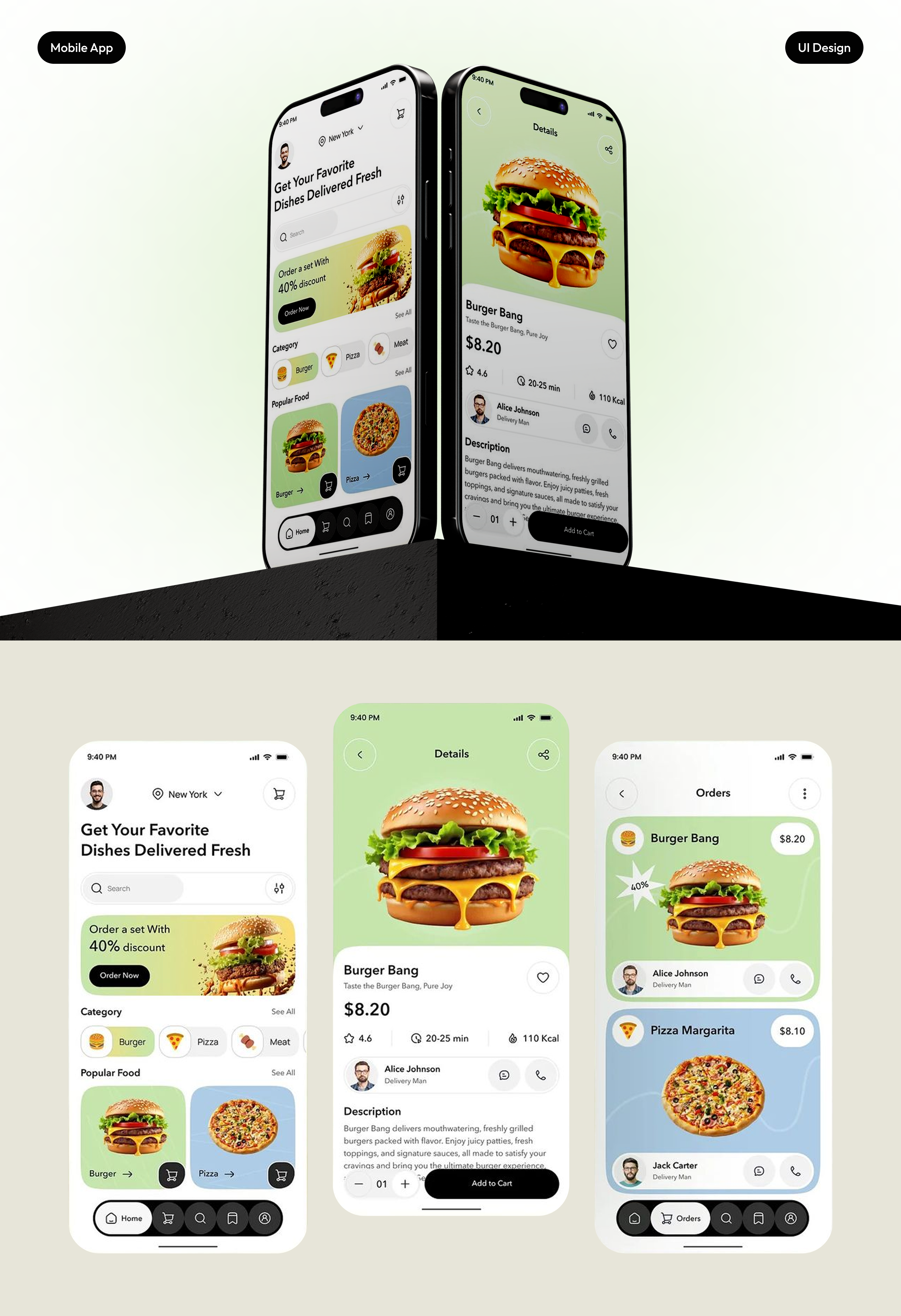 Crave Cart Mobile App Design ui