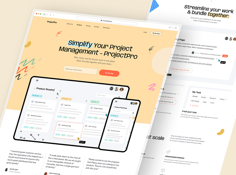 ProjectPro A project management Tool by Shanaws Mahamud on Dribbble