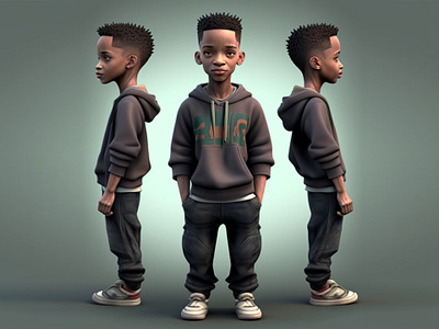 3D Character - Boy 3d model 3d boy character cute design graphic design minimal modeling object