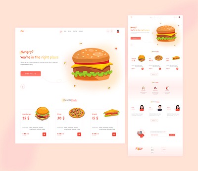 Daily UI #003 - Food Delivery Landing Page app daily ui daily ui 003 design figma food food delivery ui uiux design ux