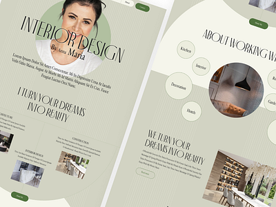 Interior Design branding elementor figma ui uiux website wordpress