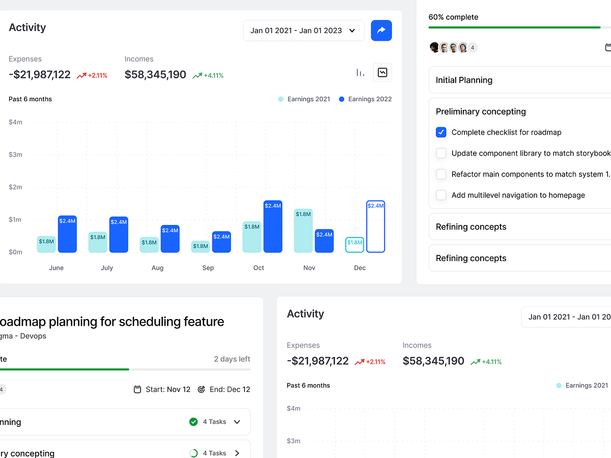 Stratis UI - Dashboard items by Monty Hayton on Dribbble